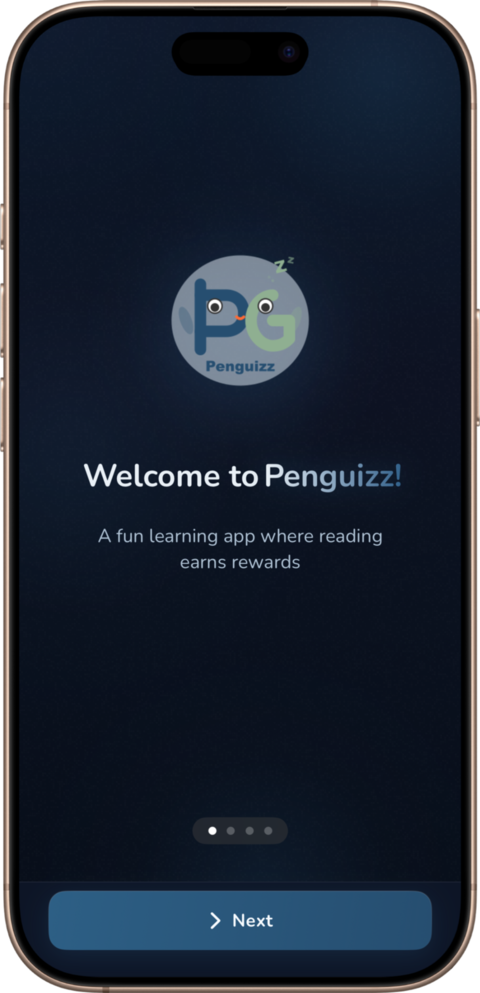 Penguizz welcome screen